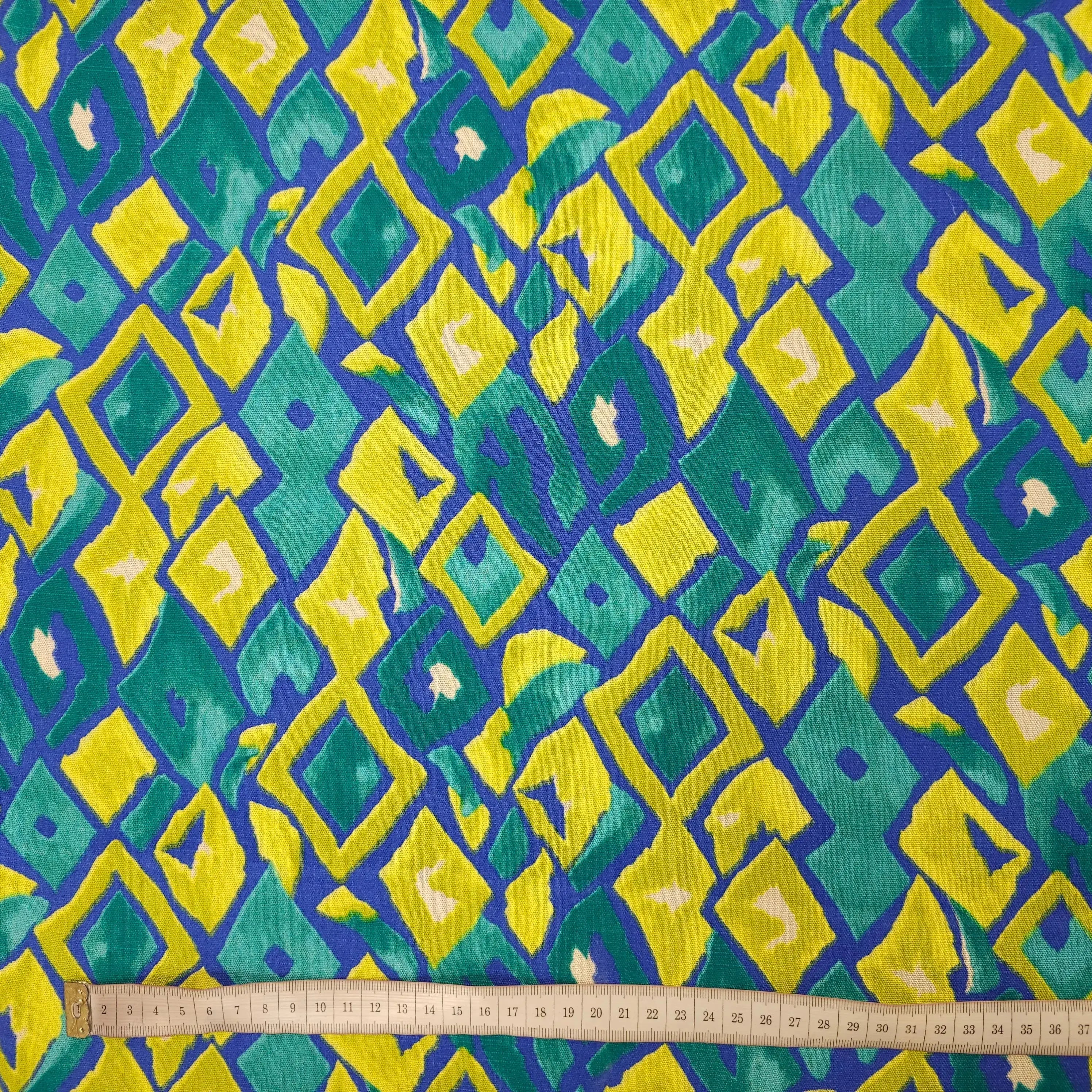 Viskose Stretch geometrische Muster CSM-STOFFE