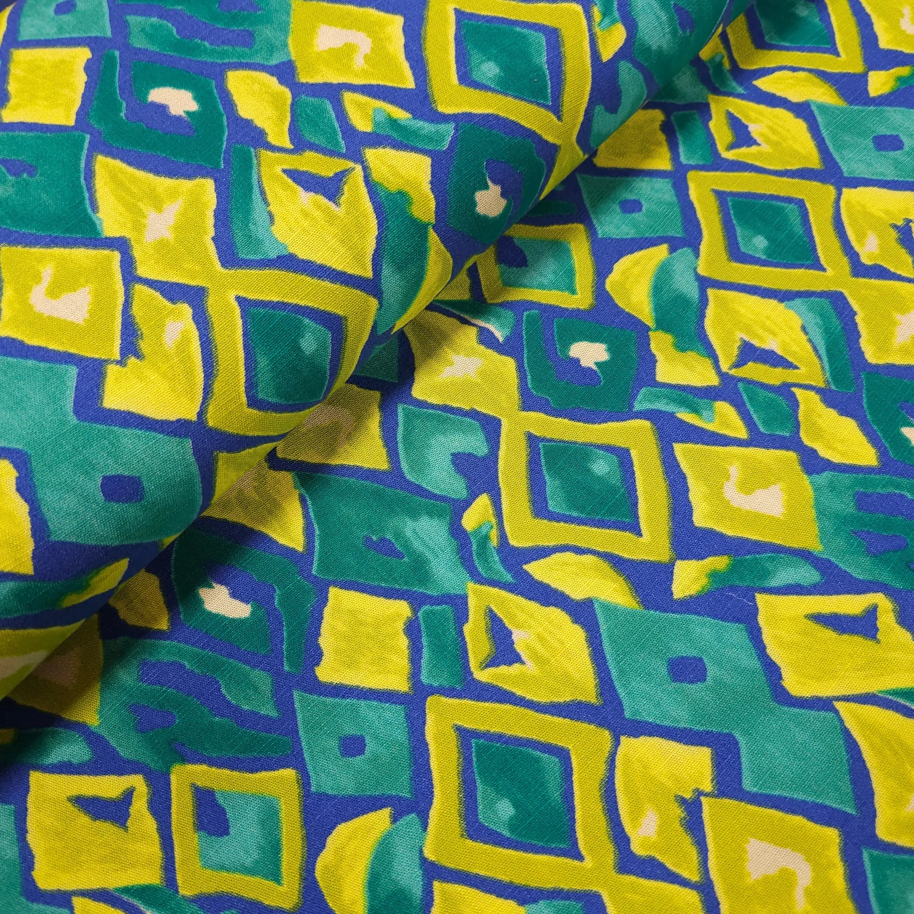 Viskose Stretch geometrische Muster CSM-STOFFE