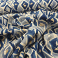 Viskose Stretch geometrische Muster weiß CSM-STOFFE