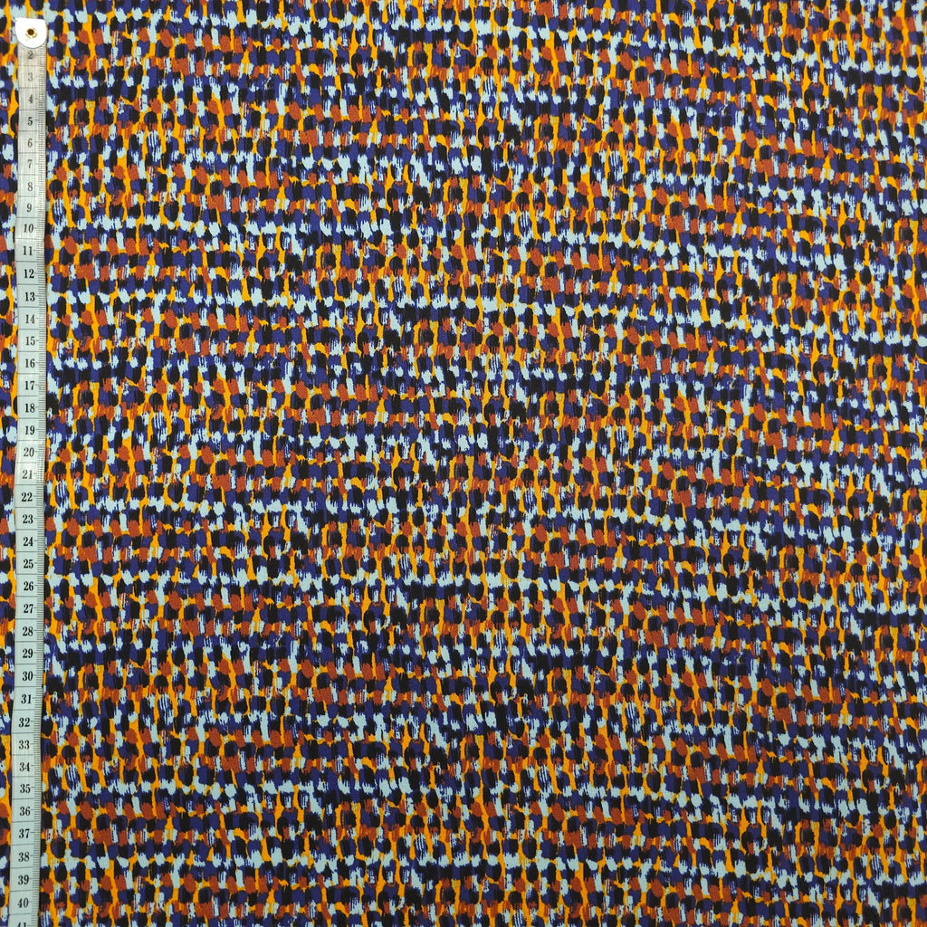 Viskose Twill blau abstrakt CSM-STOFFE