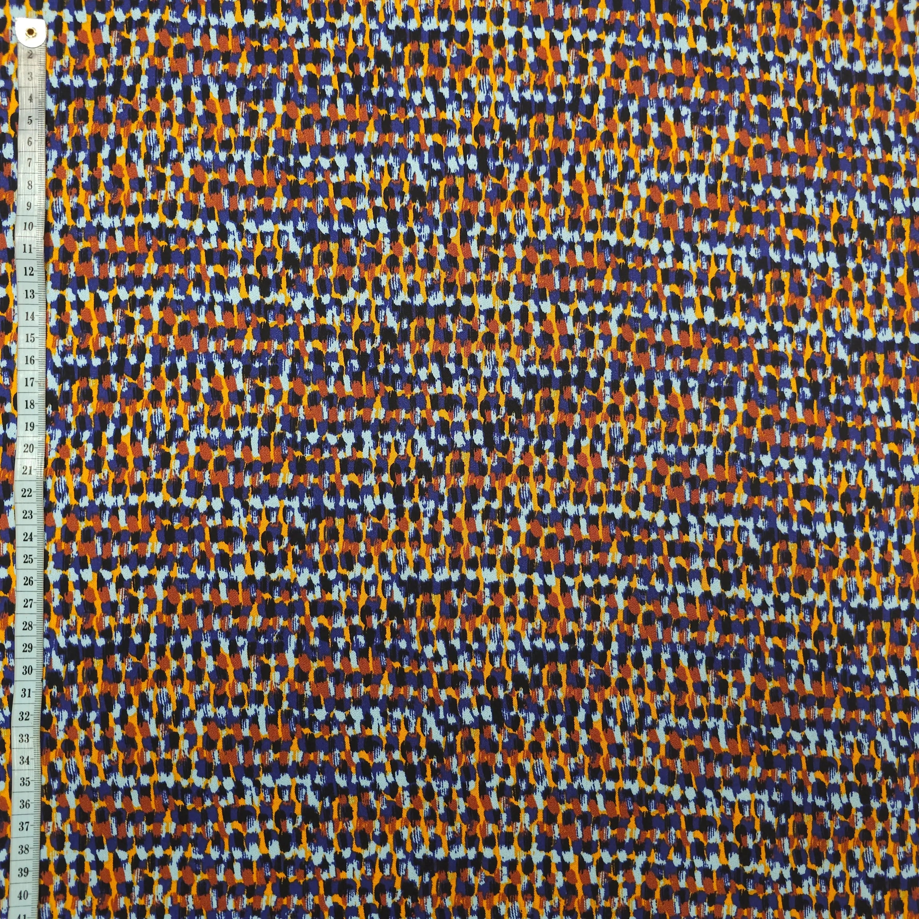 Viskose Twill blau abstrakt CSM-STOFFE