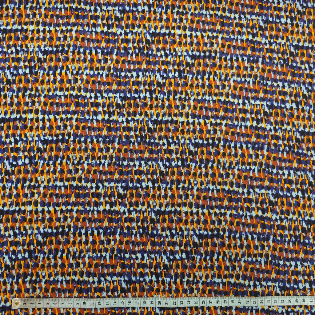 Viskose Twill blau abstrakt CSM-STOFFE