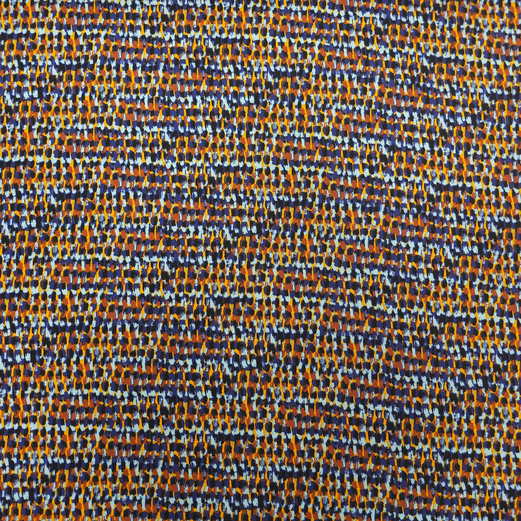 Viskose Twill blau abstrakt CSM-STOFFE