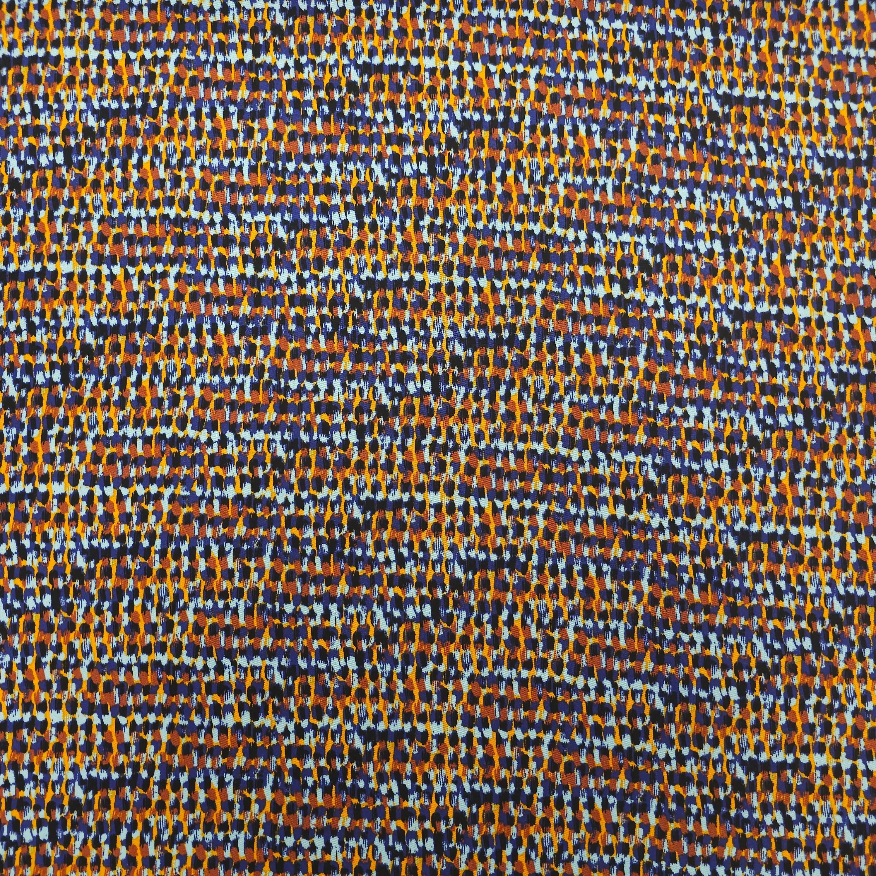 Viskose Twill blau abstrakt CSM-STOFFE