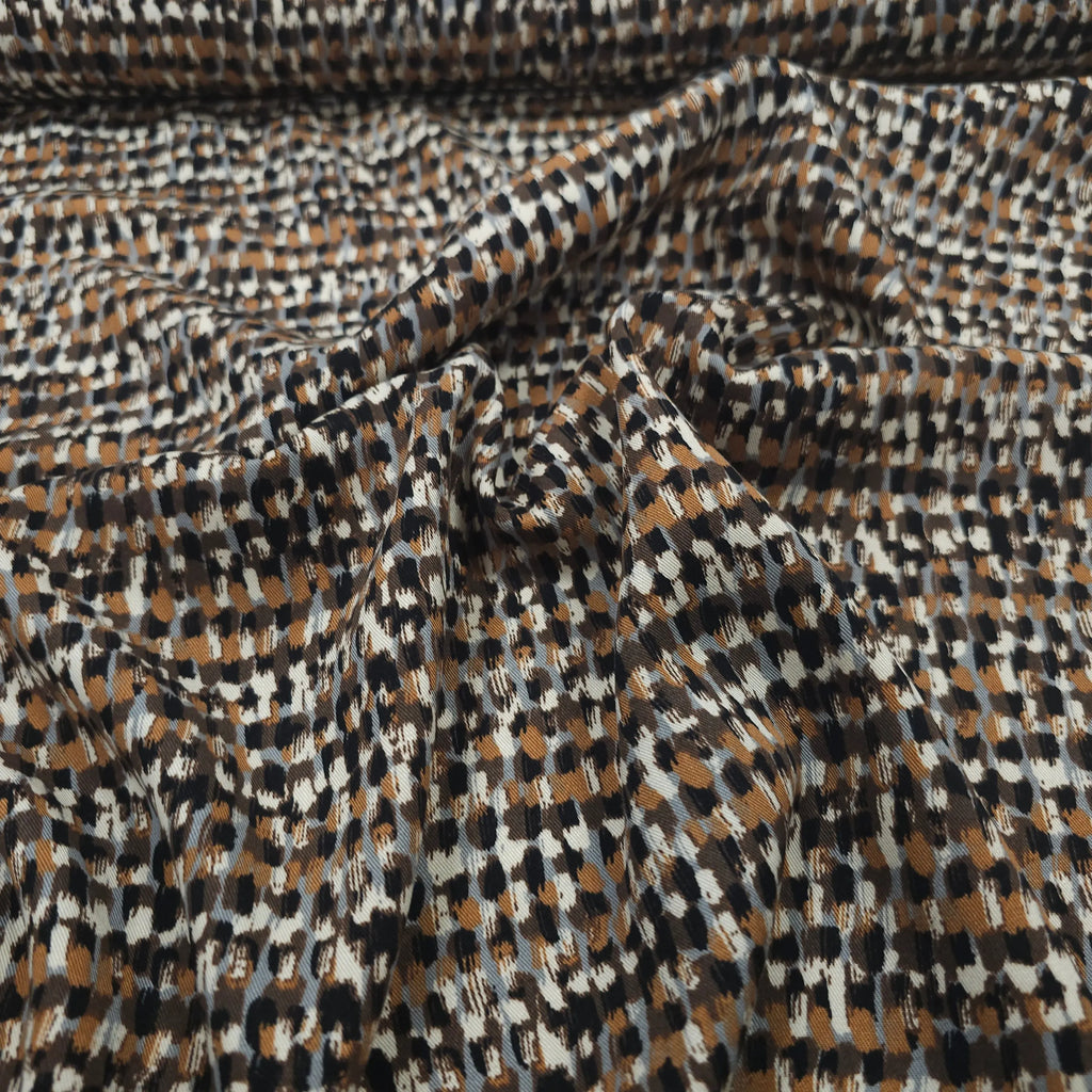 Viskose Twill sand abstrakt CSM-STOFFE