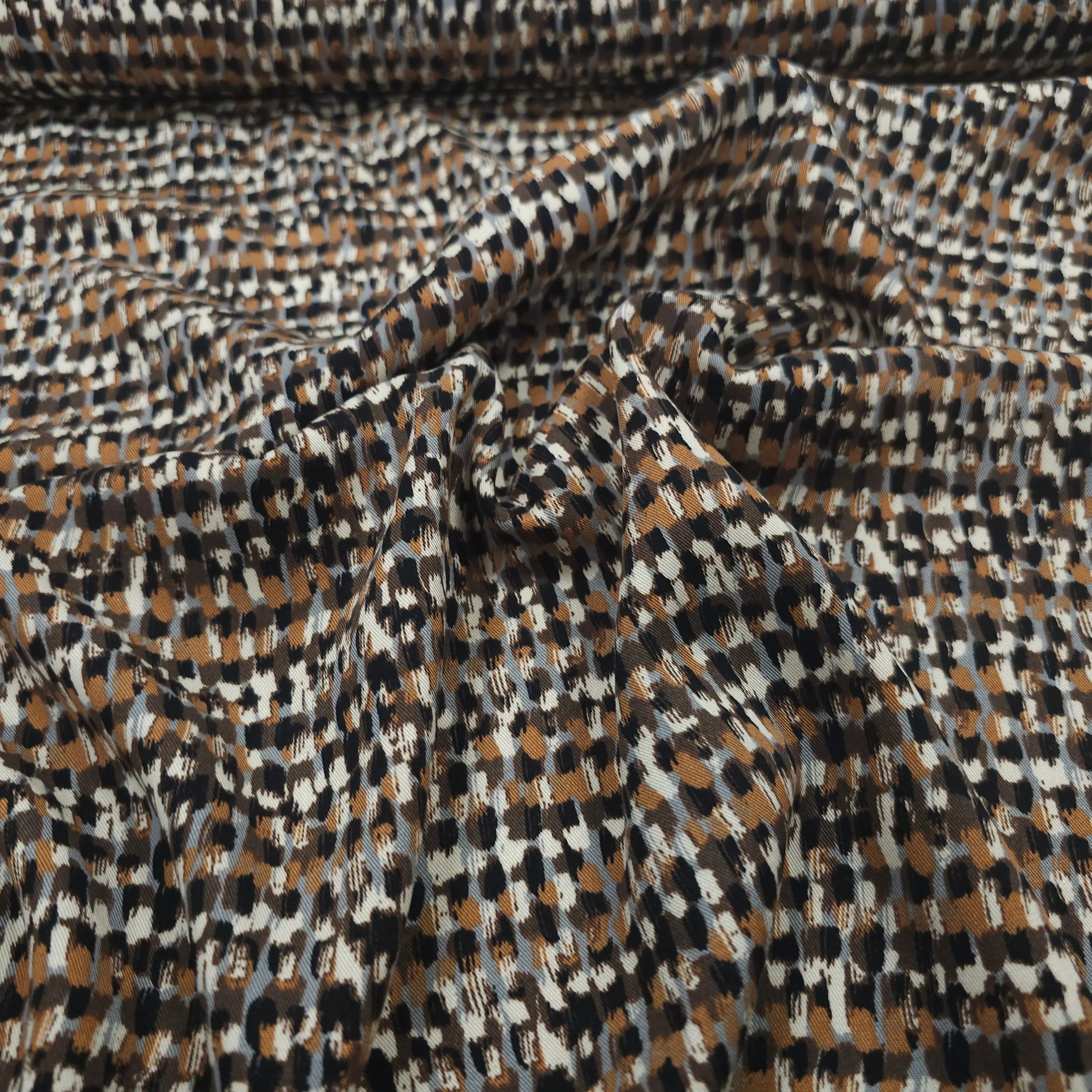Viskose Twill sand abstrakt CSM-STOFFE