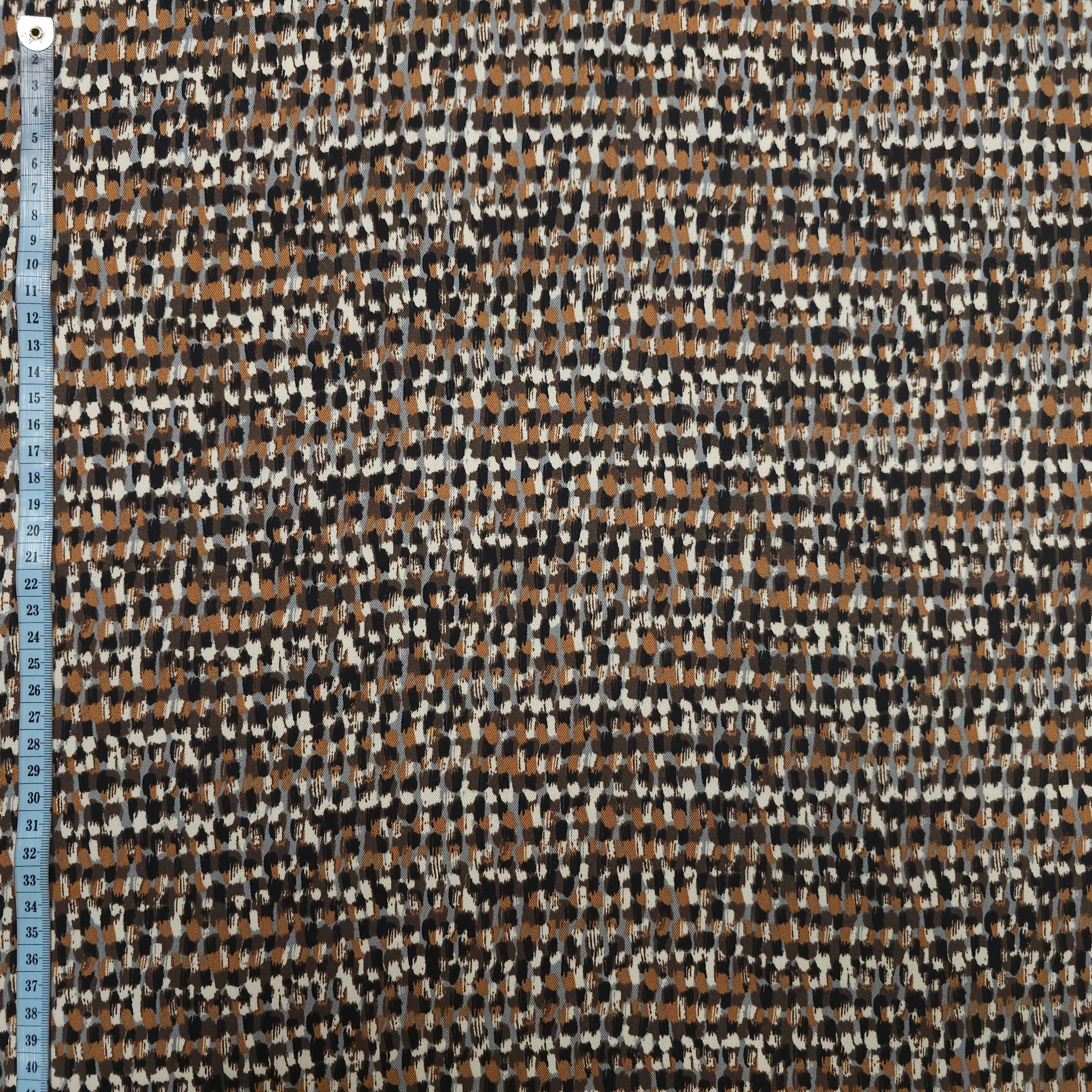 Viskose Twill sand abstrakt CSM-STOFFE