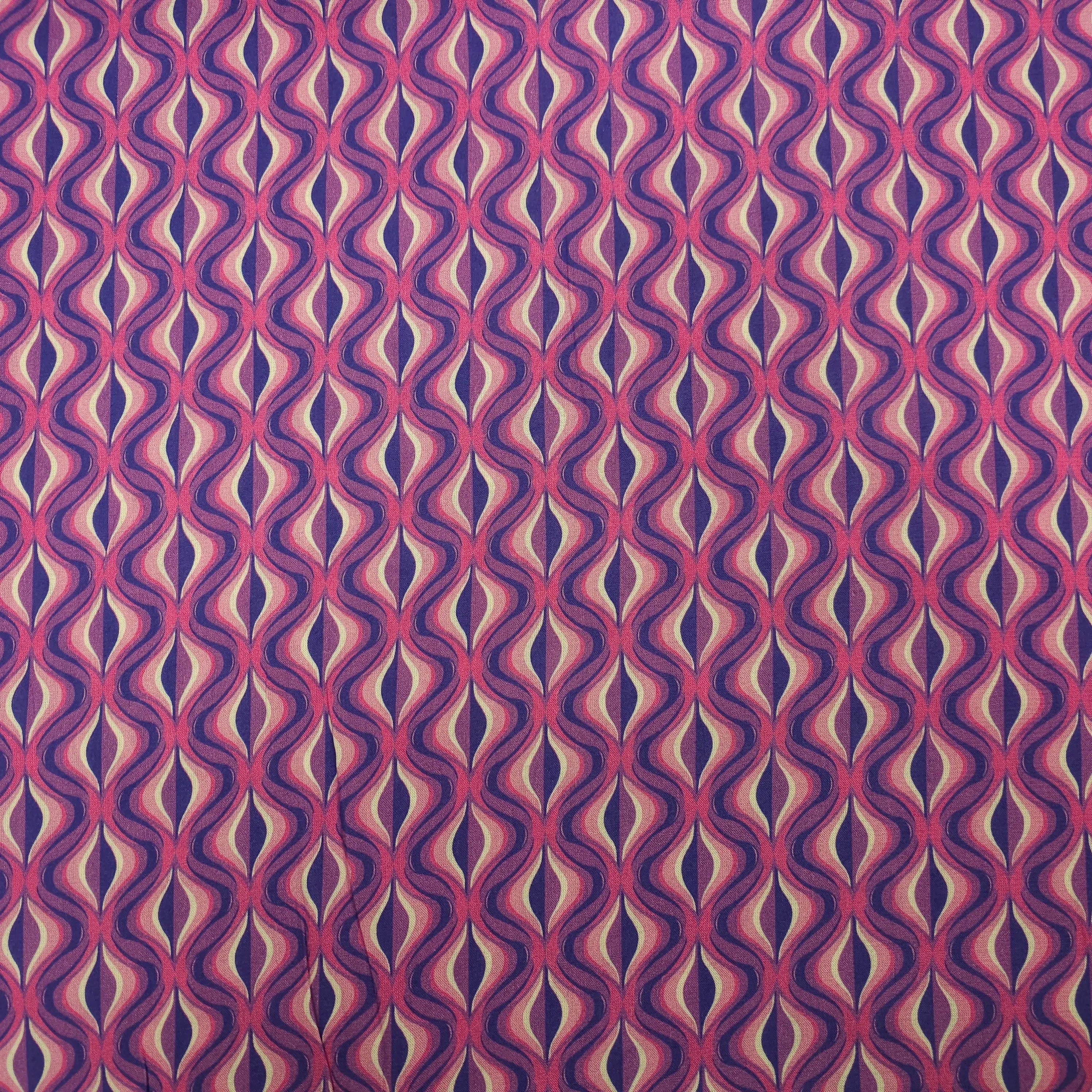 Viskose geometrische Muster pink CSM-STOFFE