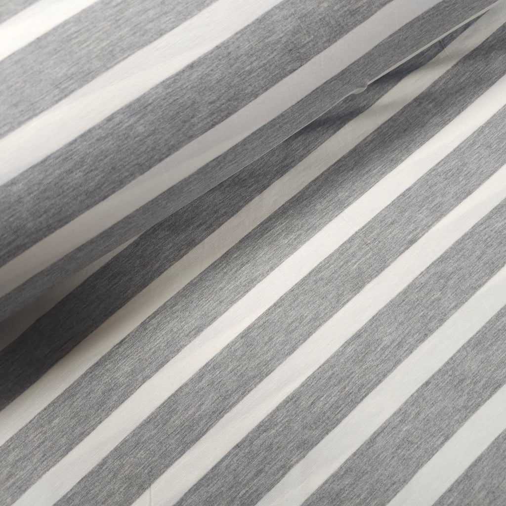 Viskosejersey gestreift | grau/weiß CSM-STOFFE