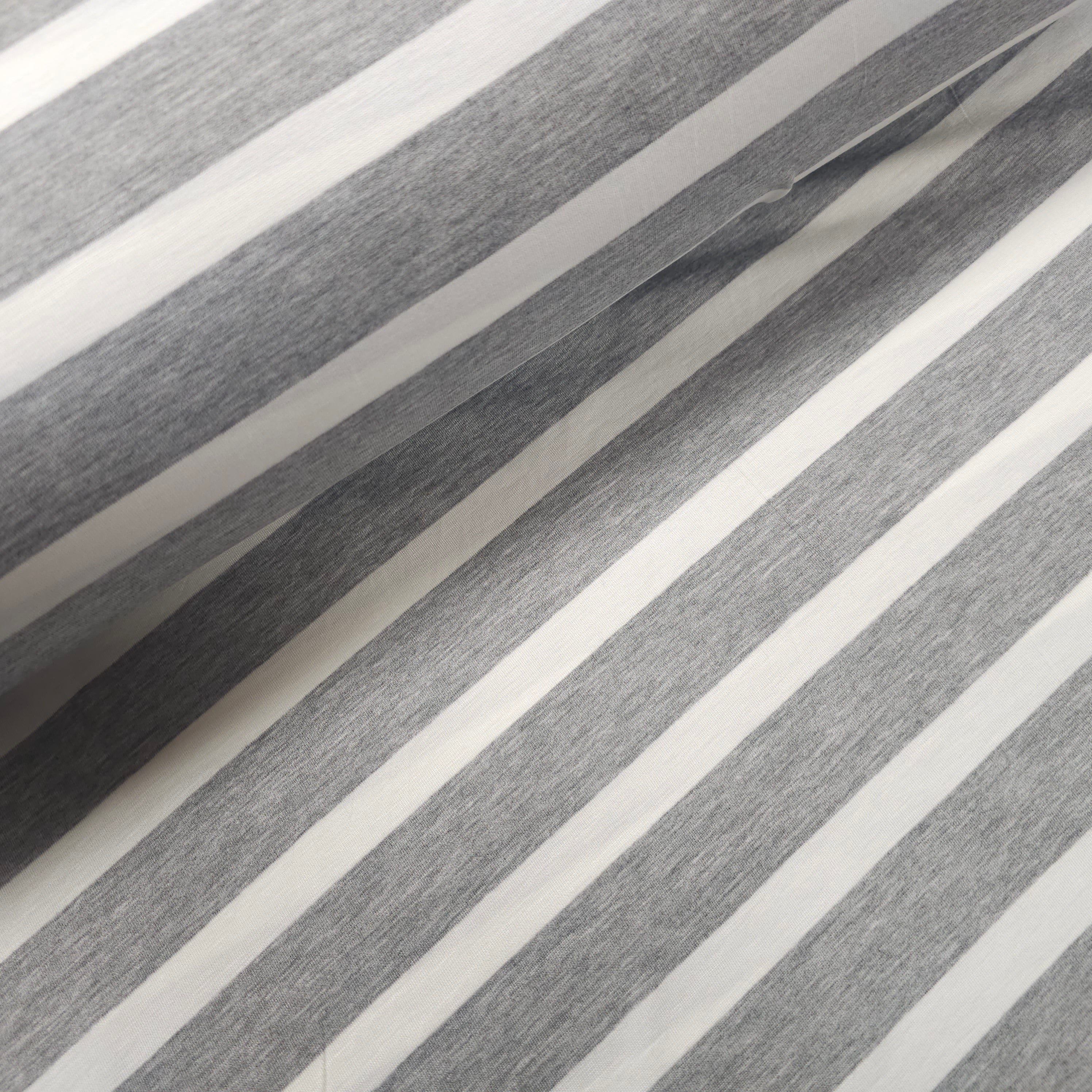 Viskosejersey gestreift | grau/weiß CSM-STOFFE