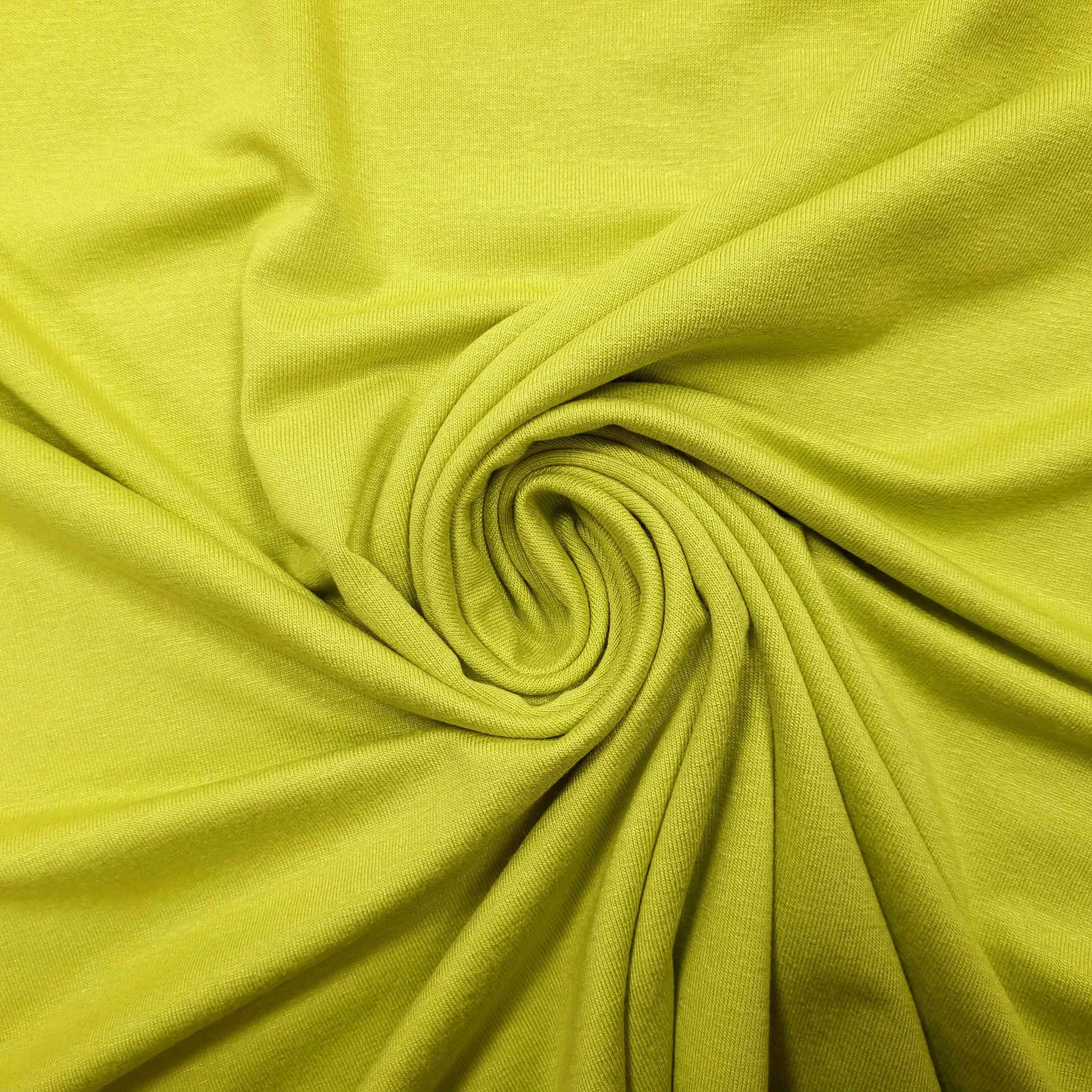 Viskosejersey uni limettengelb CSM-STOFFE