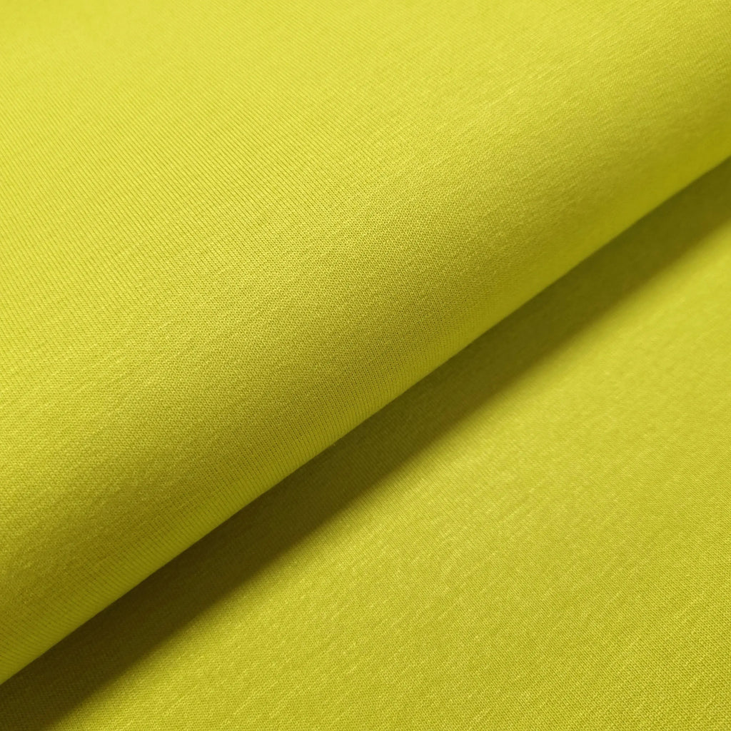Viskosejersey uni limettengelb CSM-STOFFE
