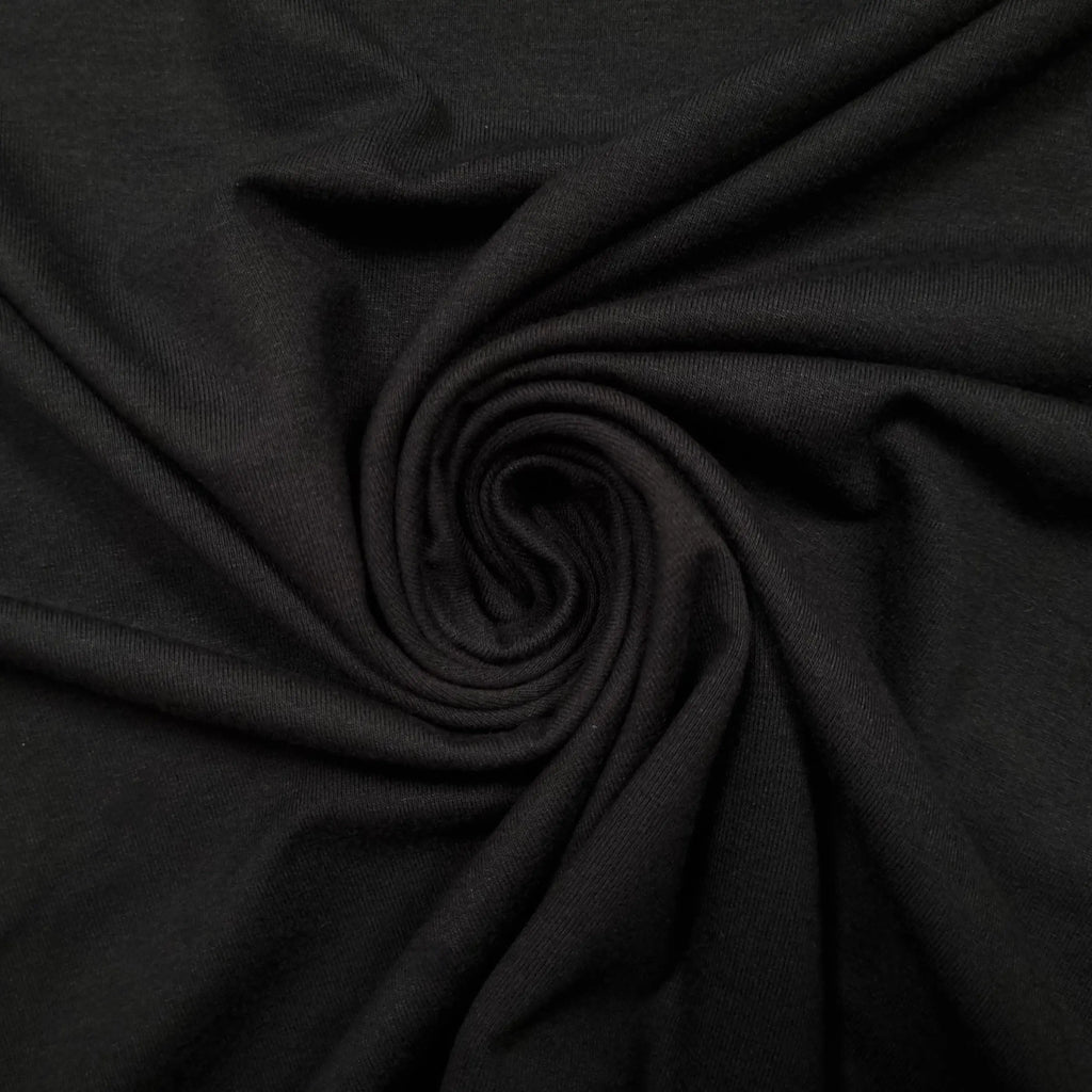 Viskosejersey uni schwarz CSM-STOFFE
