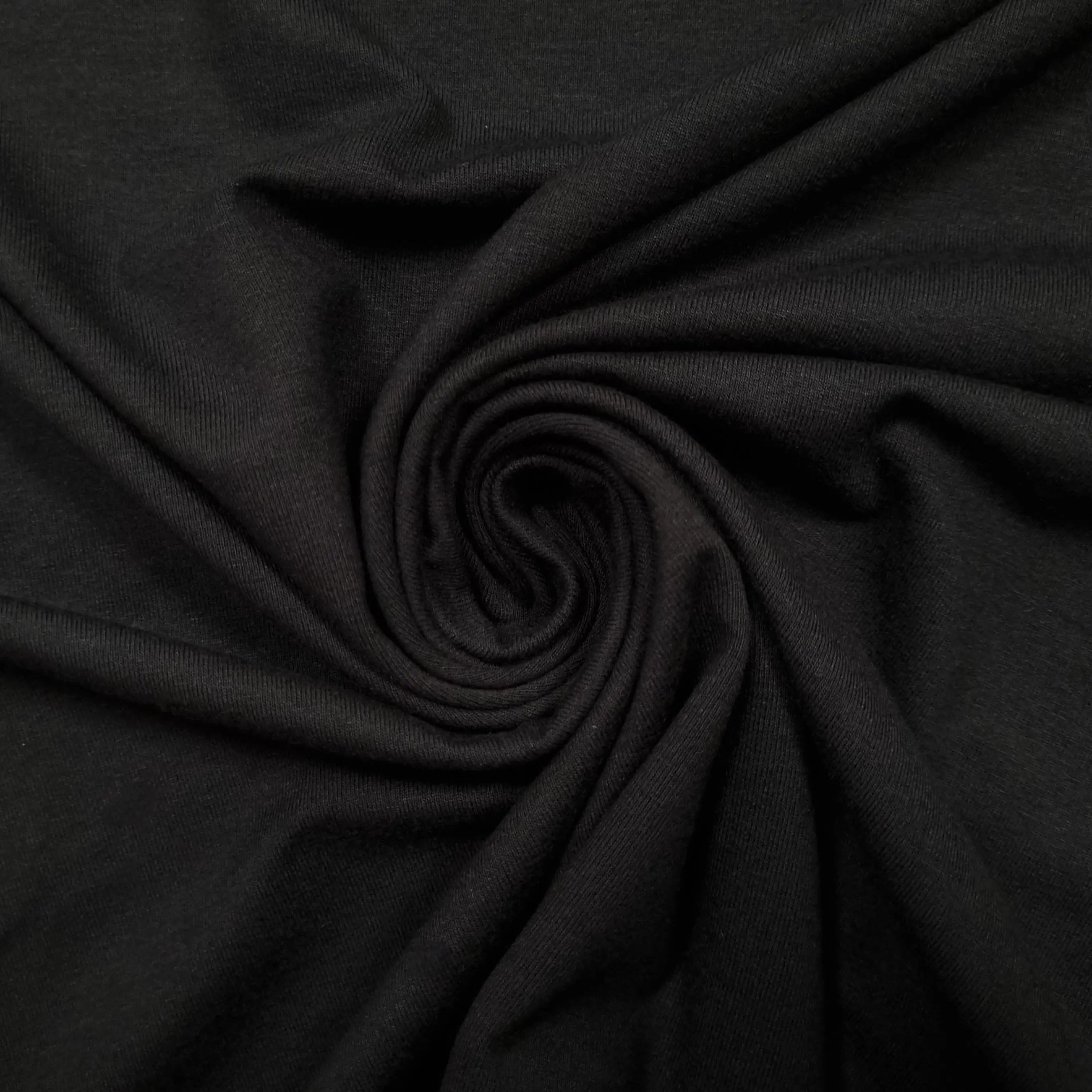 Viskosejersey uni schwarz CSM-STOFFE