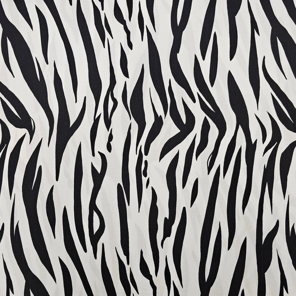 Viskosestoff Zebra schwarz/weiß CSM-STOFFE