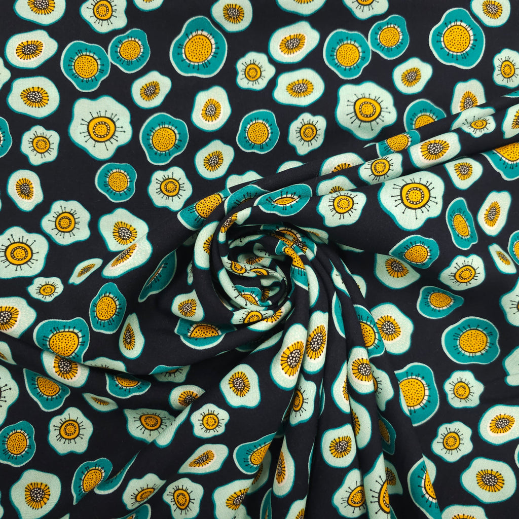 Viskosestoff mit Blumen CSM-STOFFE