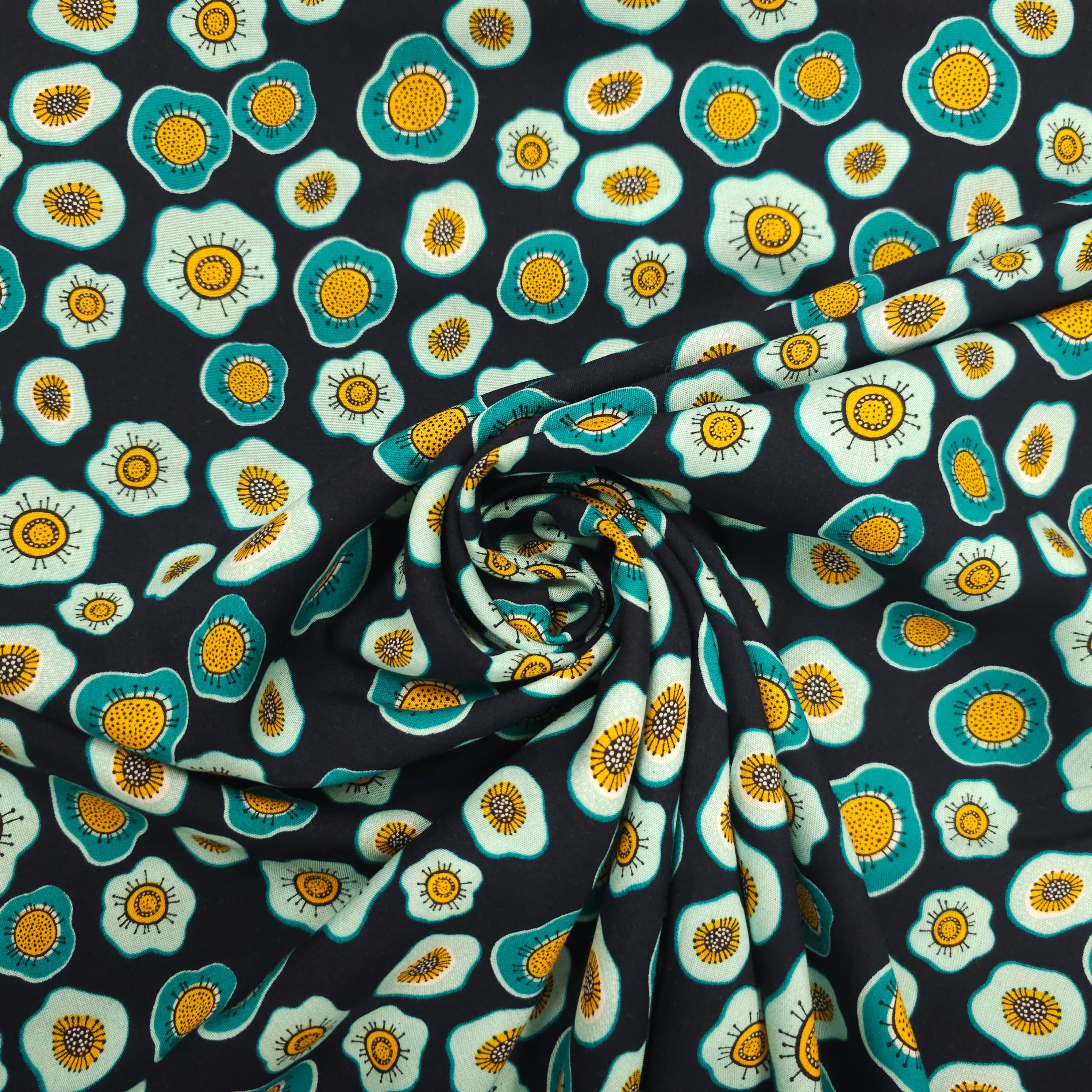 Viskosestoff mit Blumen CSM-STOFFE