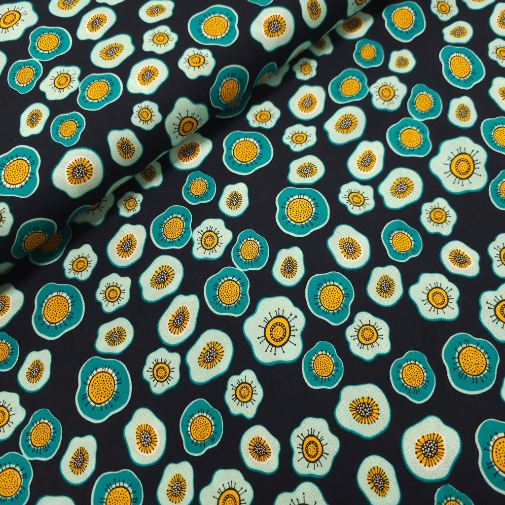 Viskosestoff mit Blumen CSM-STOFFE