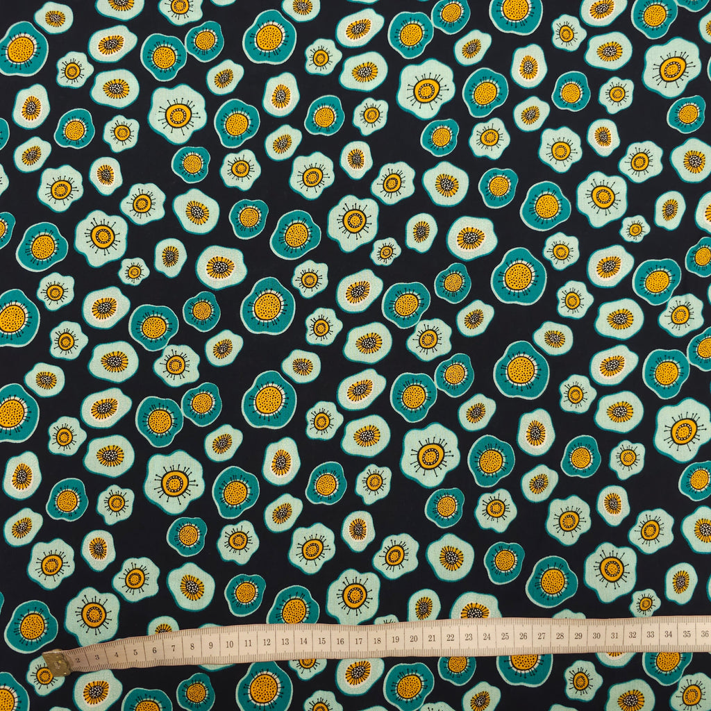 Viskosestoff mit Blumen CSM-STOFFE