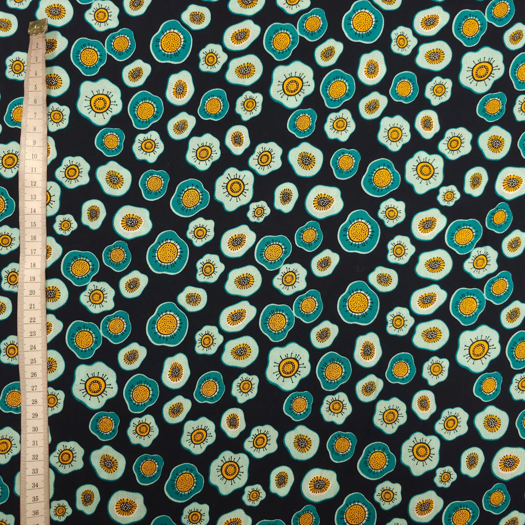 Viskosestoff mit Blumen CSM-STOFFE