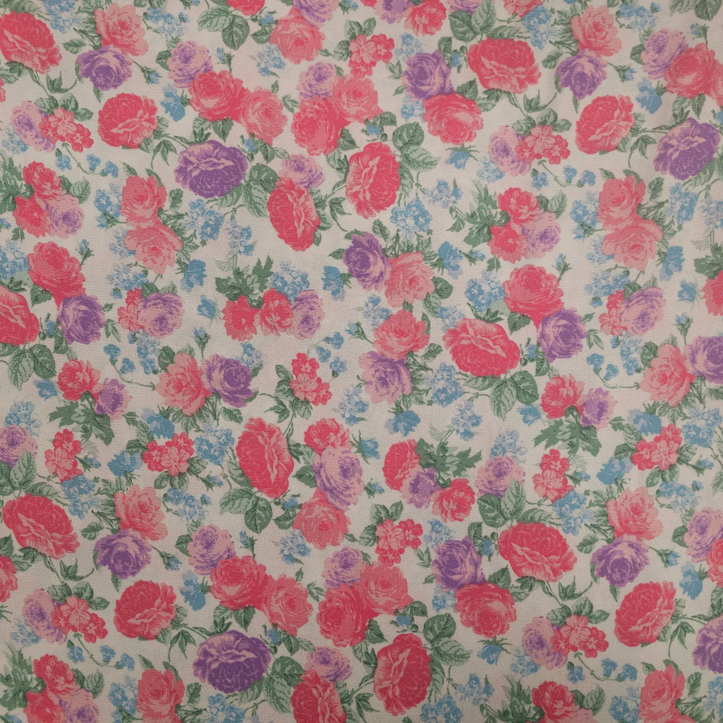 Viskosestoff mit Blumen Motiv CSM-STOFFE