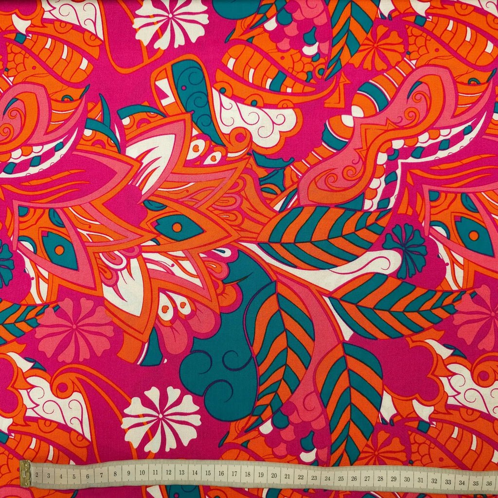 Viskosestoff mit Ornamente CSM-STOFFE