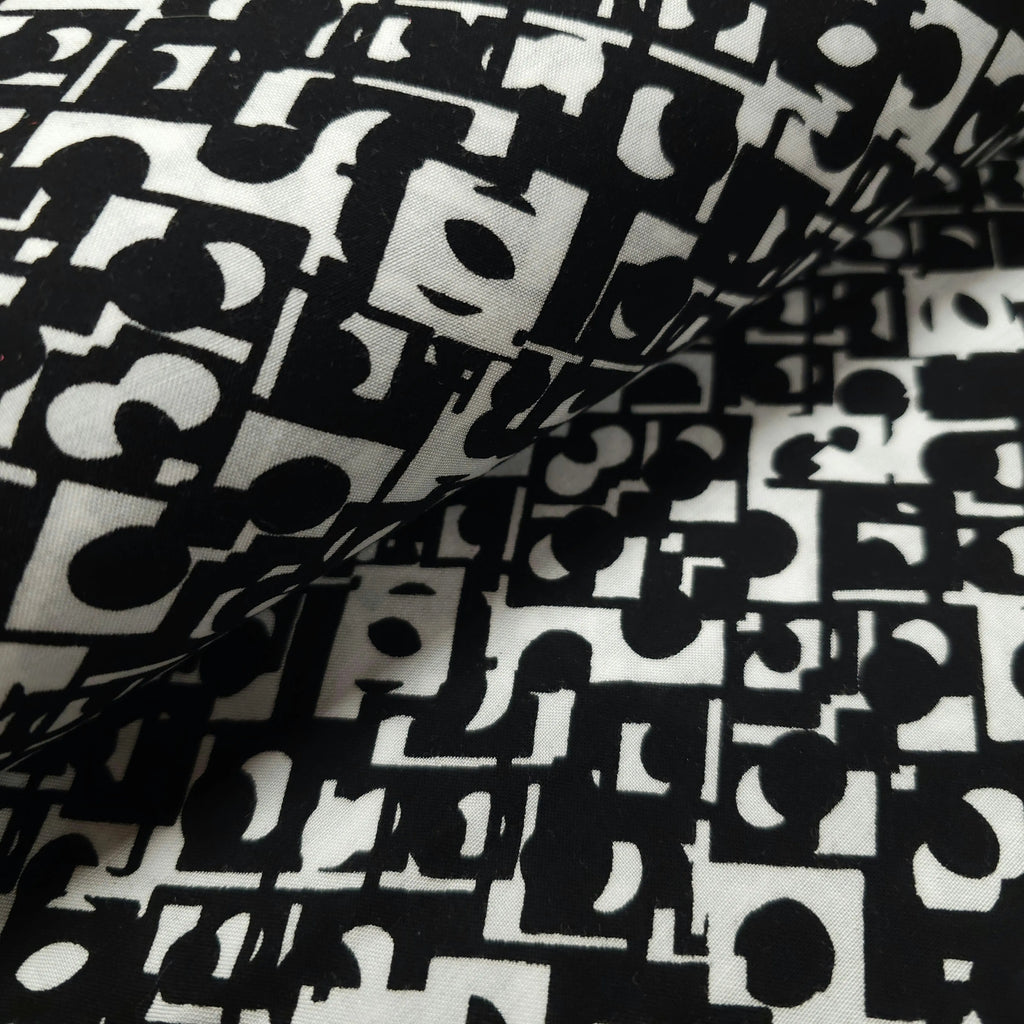 Viskosestoff mit geometrische Muster CSM-STOFFE