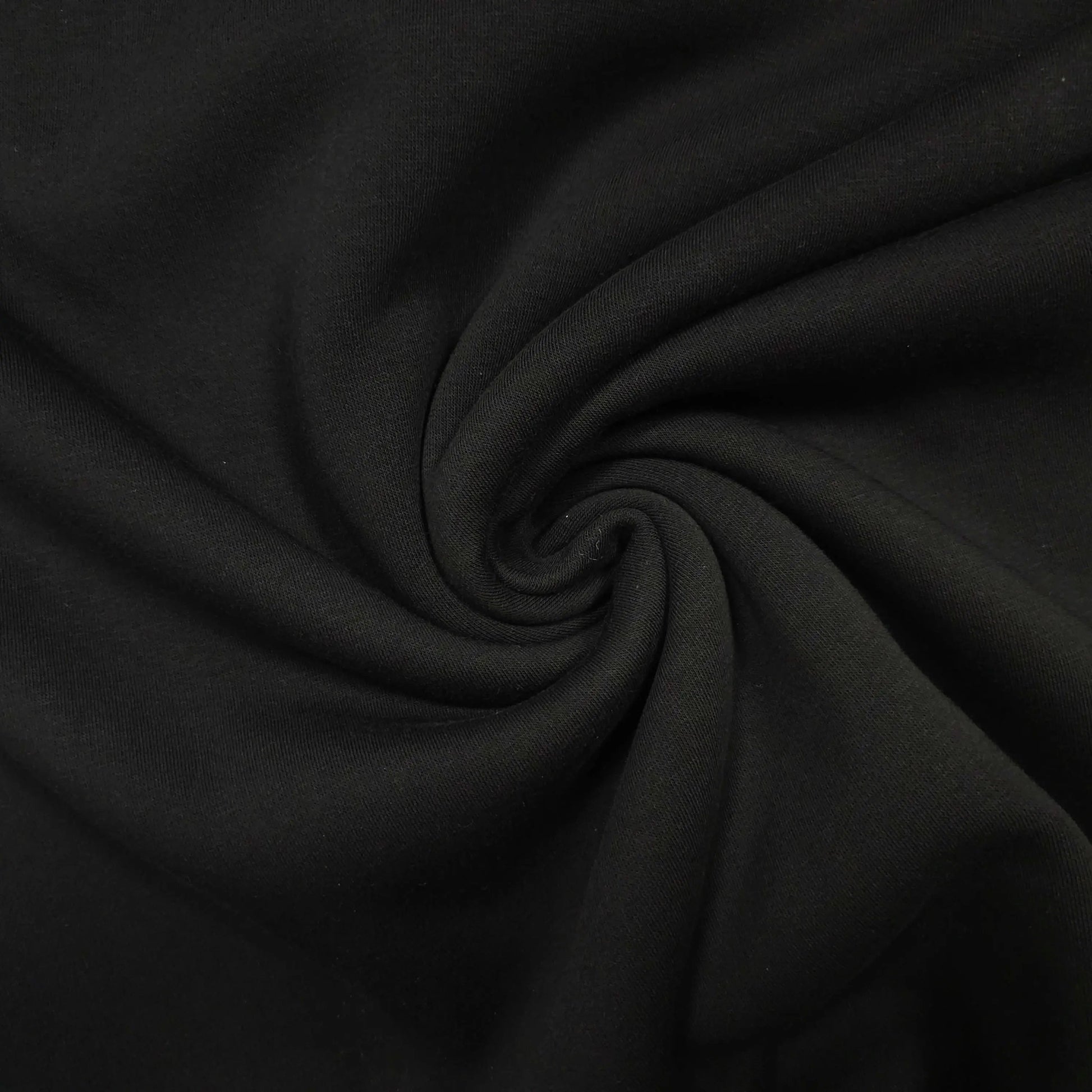 Wintersweat angeraut Schwarz CSM-STOFFE