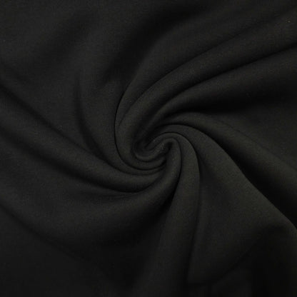 Wintersweat angeraut Schwarz CSM-STOFFE