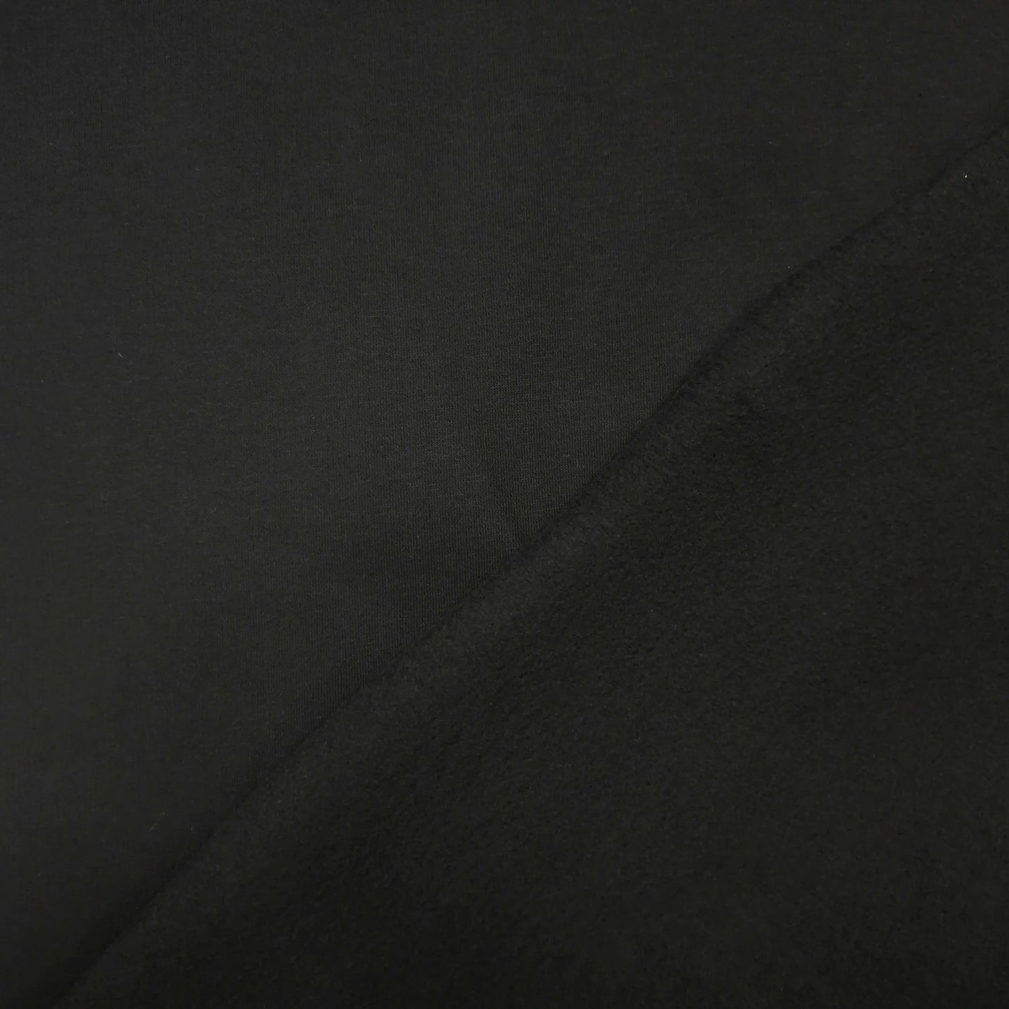 Wintersweat angeraut Schwarz CSM-STOFFE