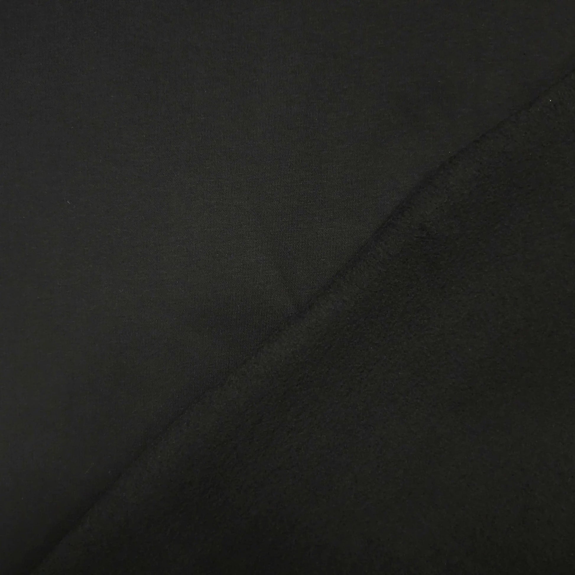 Wintersweat angeraut Schwarz CSM-STOFFE