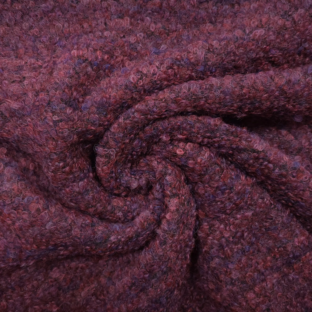 Wollbouclé Beere meliert CSM-STOFFE