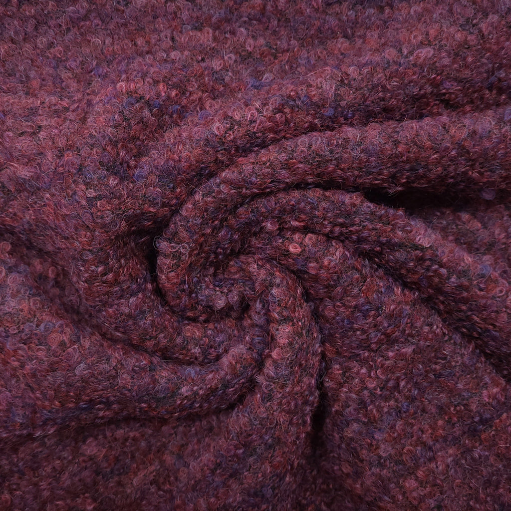 Wollbouclé Beere meliert CSM-STOFFE