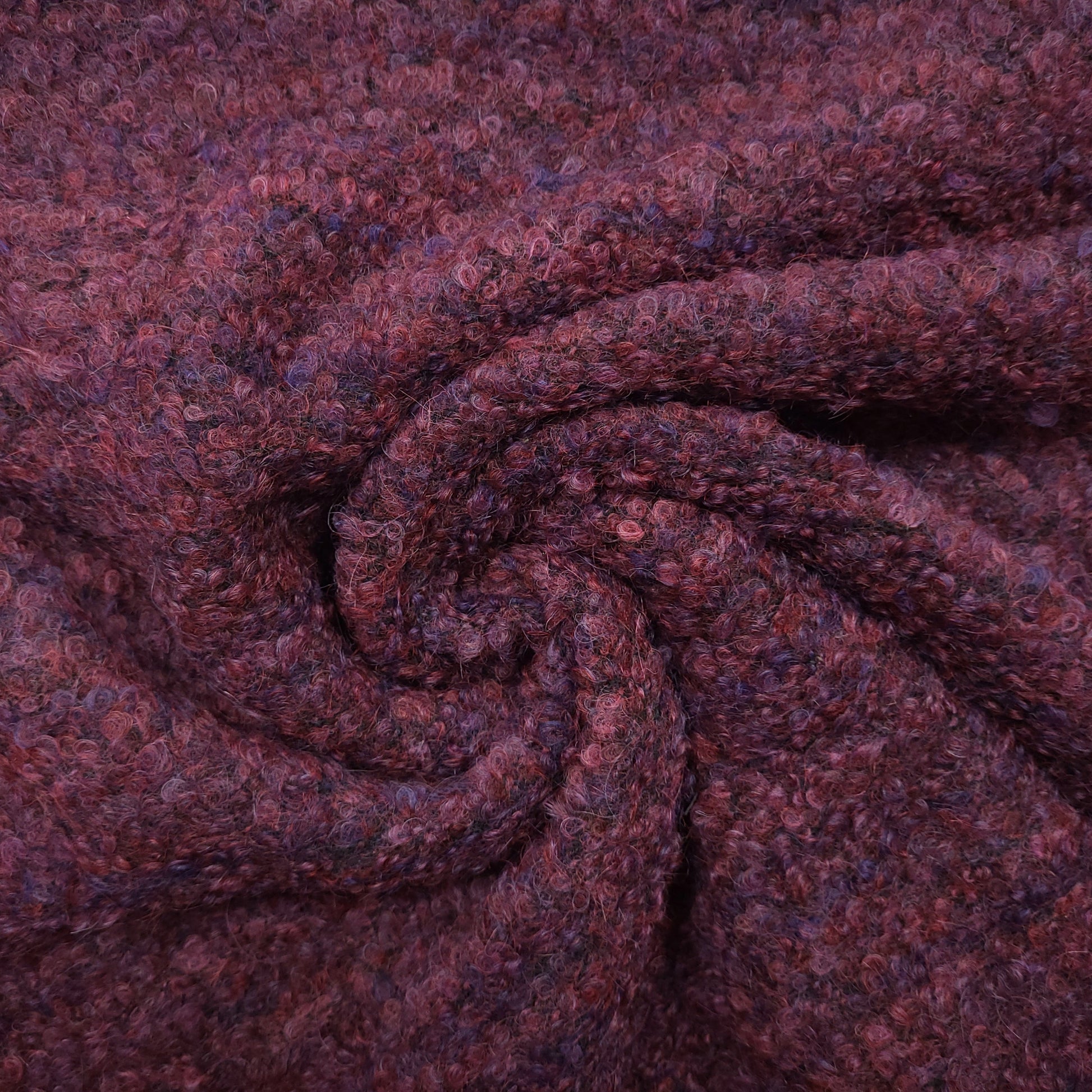 Wollbouclé Beere meliert CSM-STOFFE