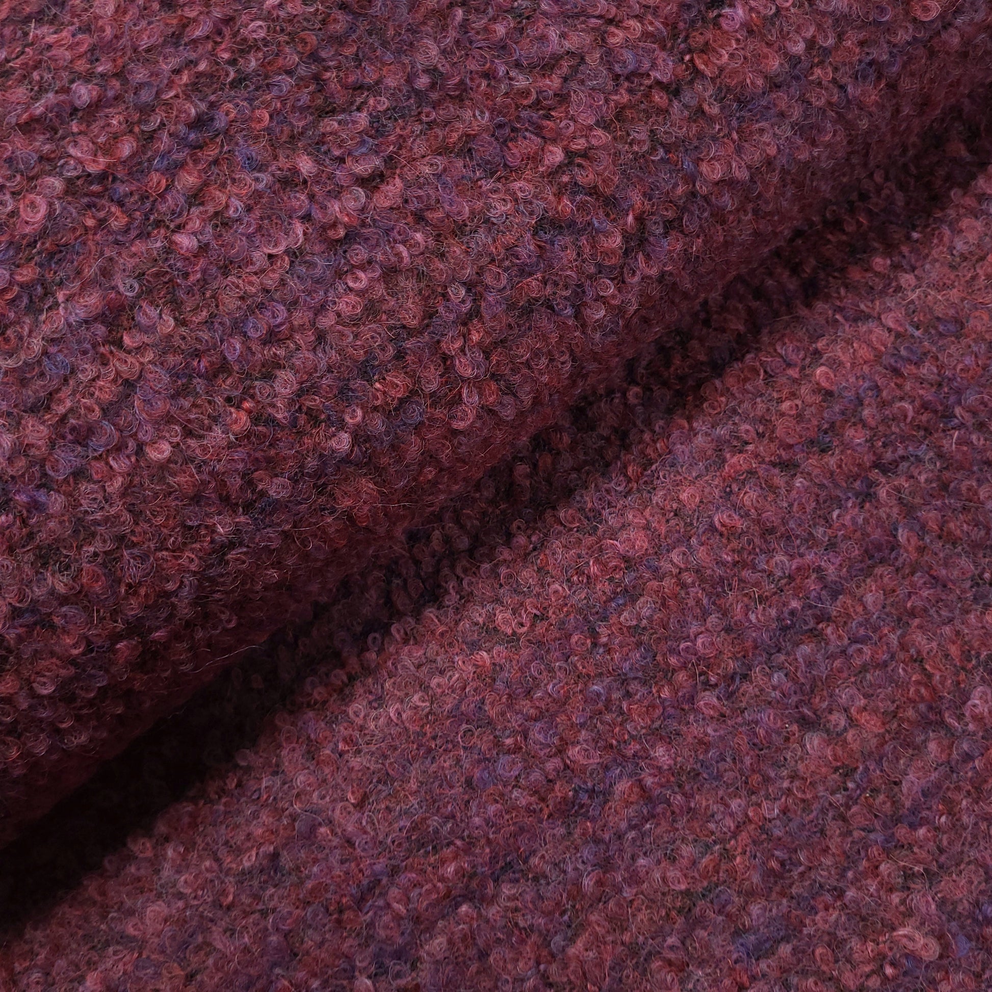 Wollbouclé Beere meliert CSM-STOFFE