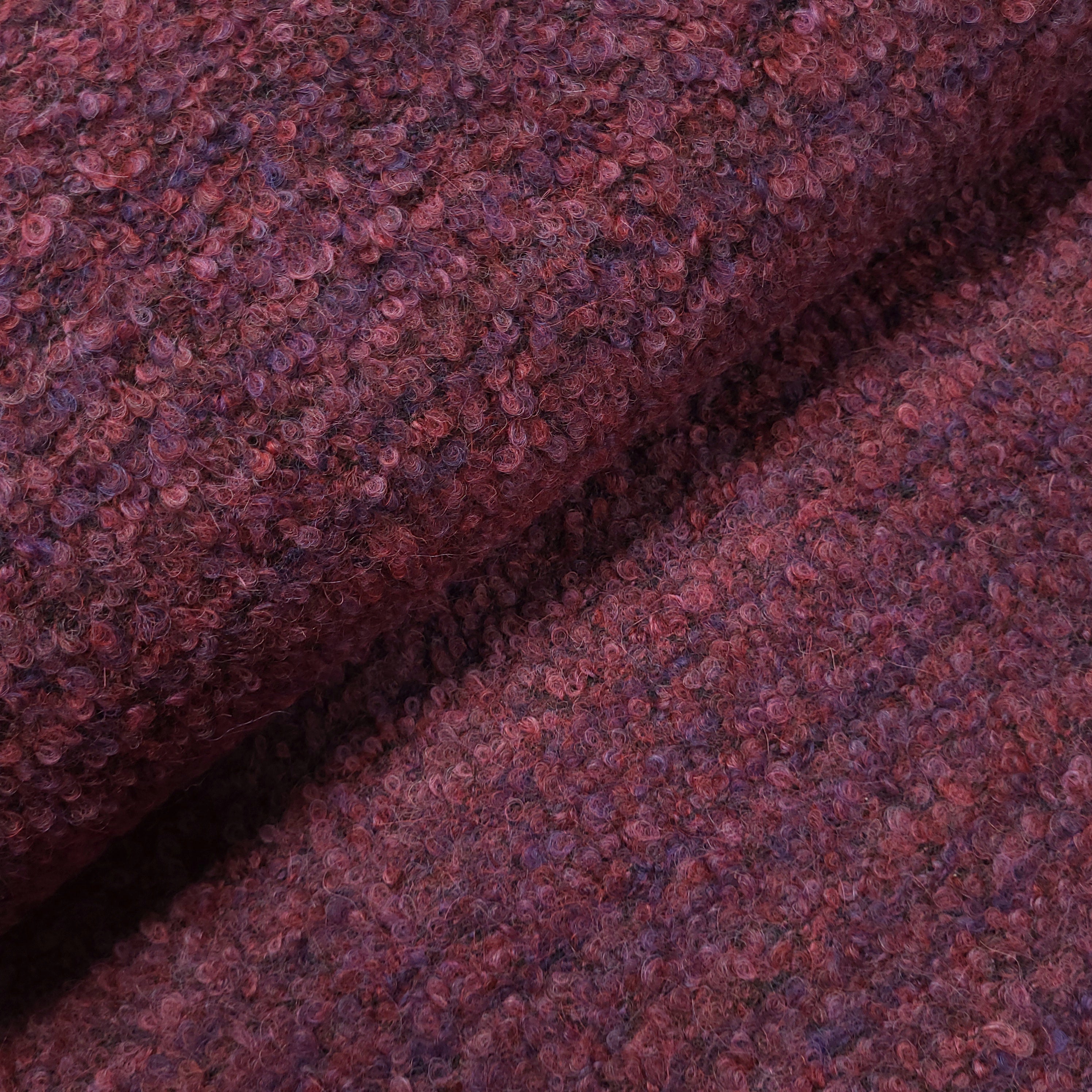 Wollbouclé Beere meliert CSM-STOFFE