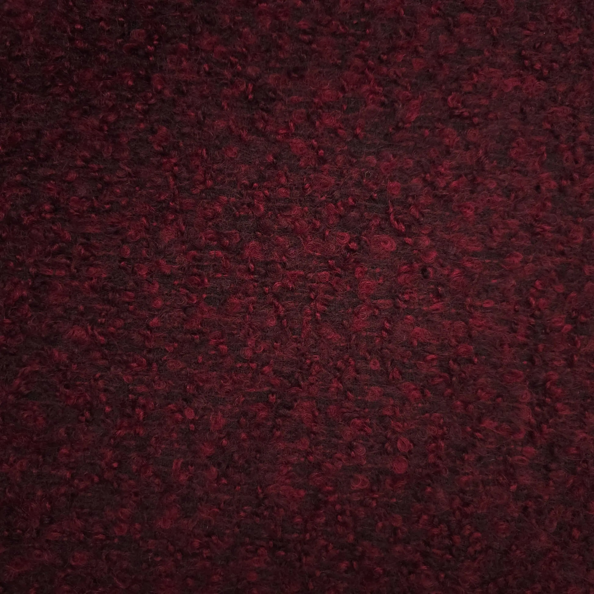 Wollbouclé schwarz/bordeaux CSM-STOFFE