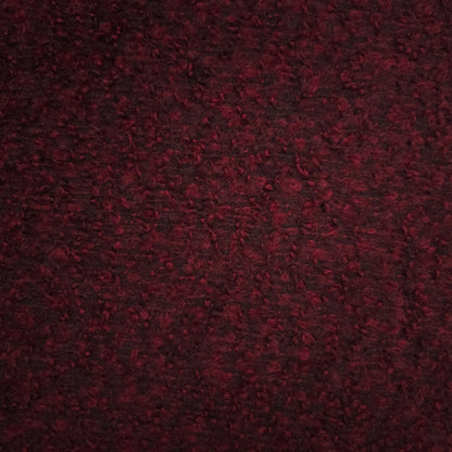 Wollbouclé schwarz/bordeaux CSM-STOFFE