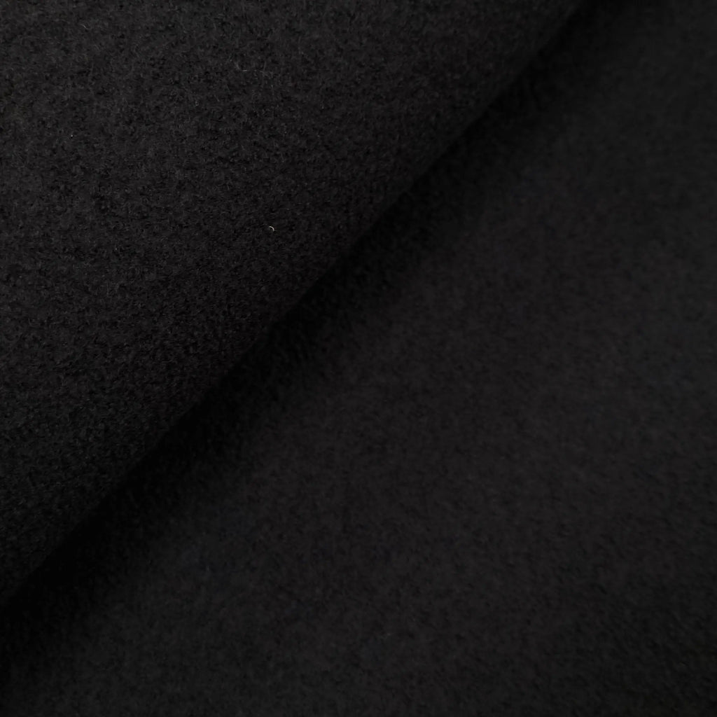 Wollmix Uni schwarz Walkmix CSM-STOFFE
