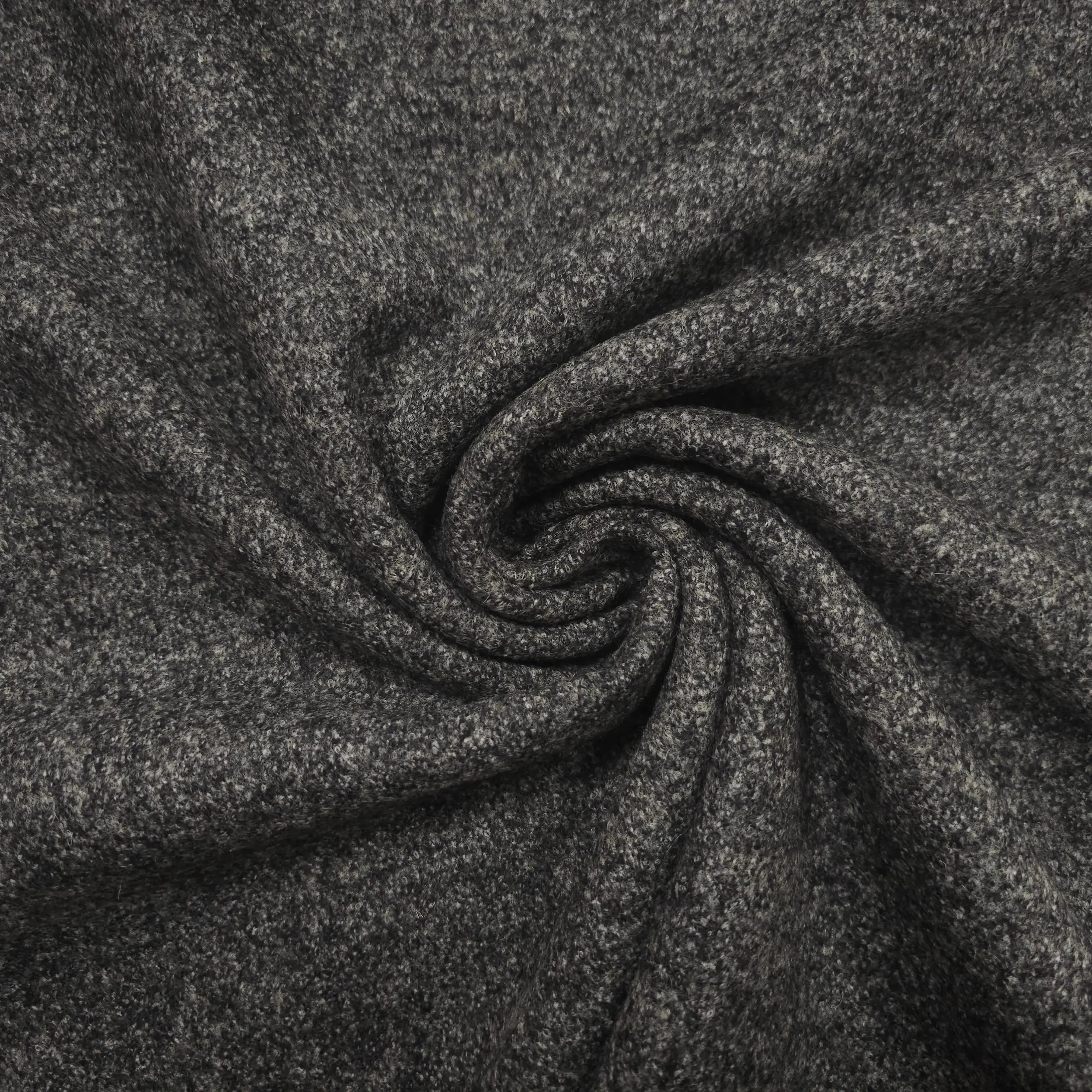 Wollstoff grau meliert CSM-STOFFE