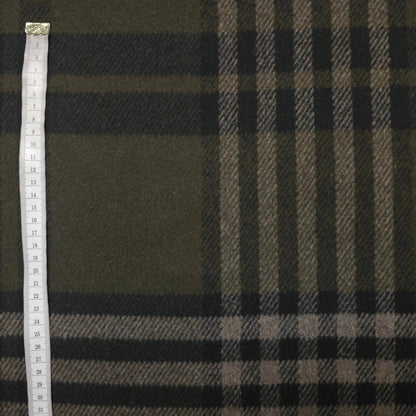 Wollstoff khaki grün kariert CSM-STOFFE