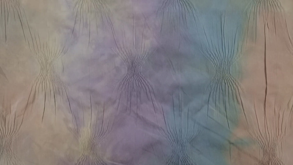 Polyester-, Viskosestoff mit verträumten Batik Motiv